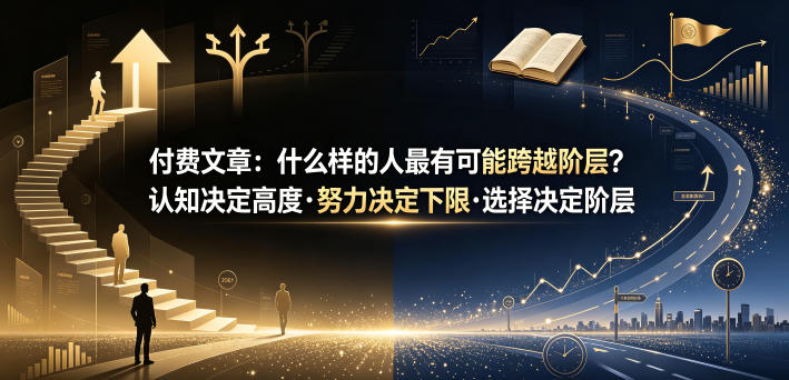 付费文章：什么样的人最有可能跨越阶层？认知决定高度·努力决定下限·选择决定阶层-来友网创