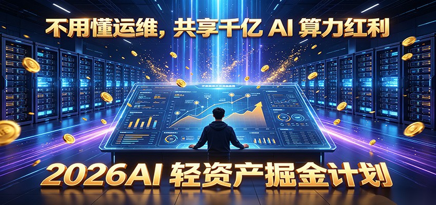 不用懂运维，共享千亿 AI 算力红利，2026AI 轻资产掘金计划-来友网创