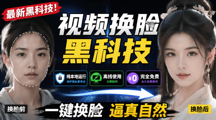 AI人工智能如此夸张？一键视频换Lian黑科技，纯本地离线运行，本地视频换Lian娱乐工具，AI FaceSwap-来友网创