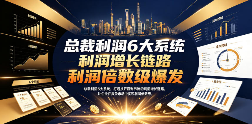 总裁利润6大系统，打通从开源到节流的利润增长链路，让企业在复杂市场中实现利润倍数级爆发-来友网创