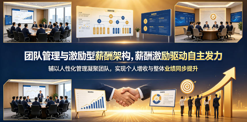 团队管理与激励型薪酬架构，薪酬激励驱动自主发力，辅以人性化管理凝聚团队，实现个人增收与整体业绩同步提升-来友网创