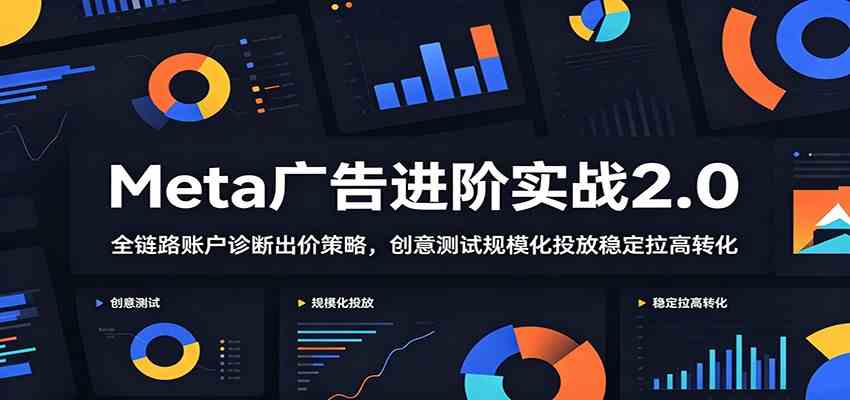 Meta广告进阶实战2.0：全链路账户诊断出价策略，创意测试规模化投放稳定拉高转化-来友网创