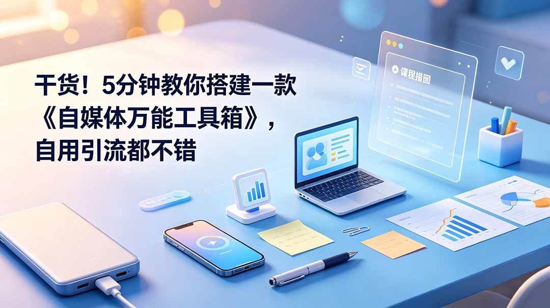 （19064期）干货！5分钟教你搭建一款《自媒体万能工具箱》，自用引流都不错-来友网创