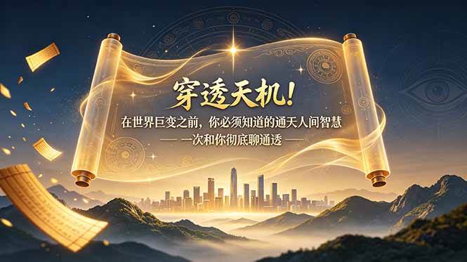 （19063期）付费文章：穿透天机！在世界巨变之前，你必须知道的通天人间智慧 一次和你彻底聊通透-来友网创
