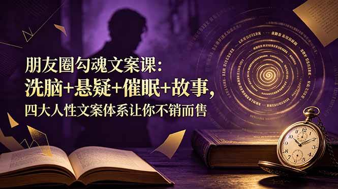 （19054期）朋友圈勾魂文案课：洗脑+悬疑+催眠+故事，四大人性文案体系让你不销而售-来友网创