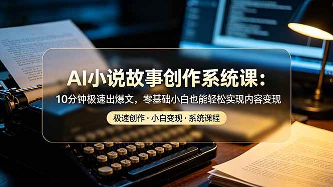（19053期）AI小说故事创作系统课：10分钟极速出爆文，零基础小白也能轻松实现内容变现-来友网创