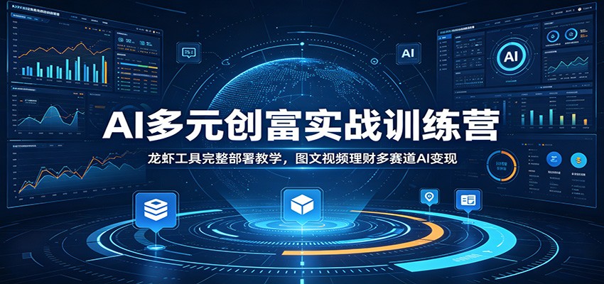 AI多元创富实战训练营：龙虾工具完整部署教学，图文视频理财多赛道AI变现-来友网创