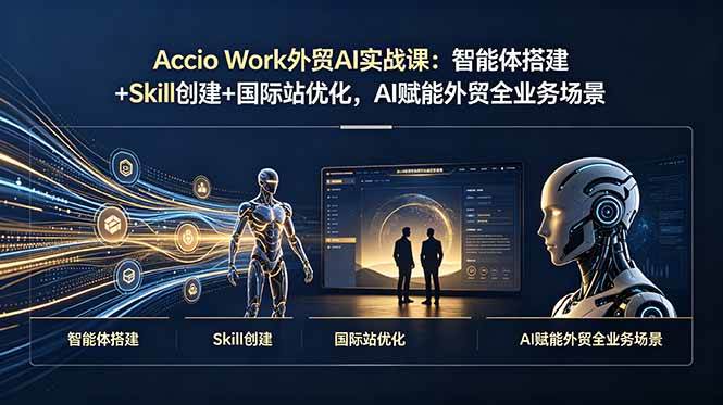 （19086期）Accio Work外贸AI实战课：智能体搭建+Skill创建+国际站优化，AI赋能外贸全业务场景-来友网创