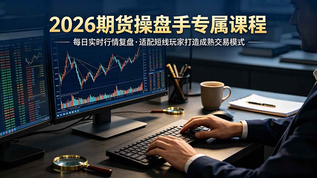 （19093期）2026期货操盘手专属课程-更新6月，每日实时行情复盘，适配短线玩家打造成熟交易模式-来友网创