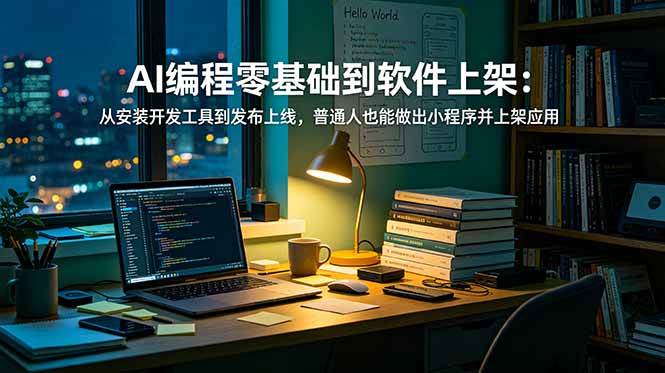 （19109期）AI编程零基础到软件上架：从安装开发工具到发布上线，普通人也能做出小程序并上架应用商店-来友网创