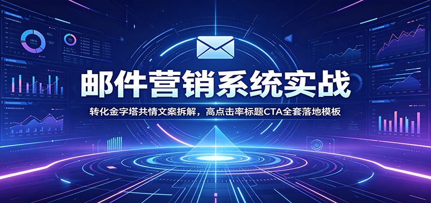 邮件营销系统实战：转化金字塔共情文案拆解，高点击率标题CTA全套落地模板-来友网创