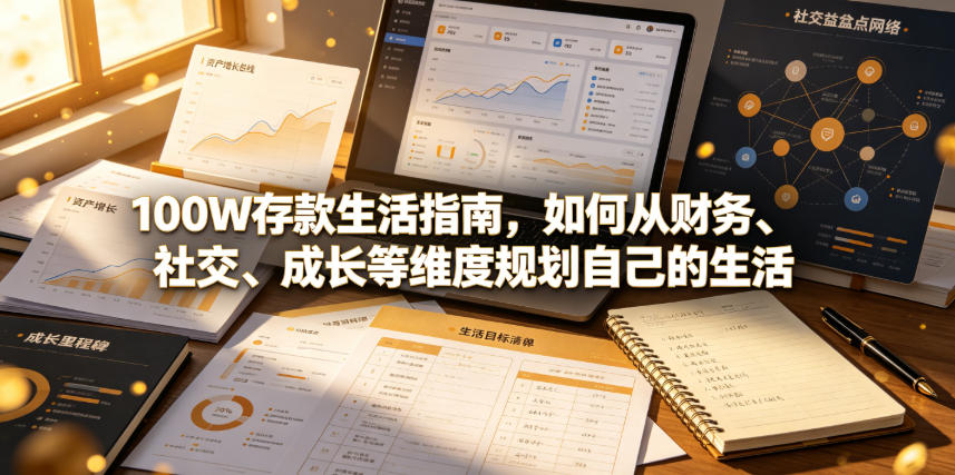 付费文章：100W存款生活指南，如何从财务、社交、成长等维度规划自己的生活-来友网创