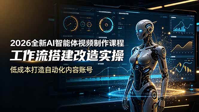 （19127期）2026全新AI Codex智能体视频制作课程，工作流搭建改造实操，低成本打造自动化内容账号-来友网创