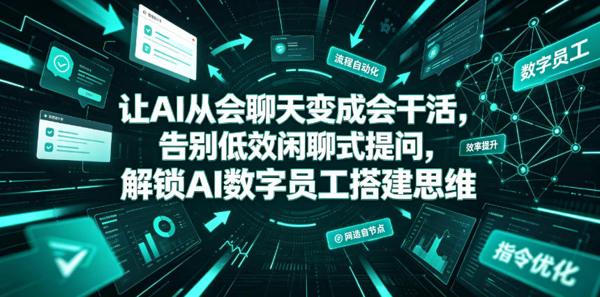 让AI从会聊天变成会干活，告别低效闲聊式提问，解锁AI数字员工搭建思维-来友网创