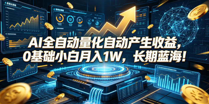 AI全自动量化自动产生收益，0基础小白月入1W，长期蓝海！【揭秘】-来友网创