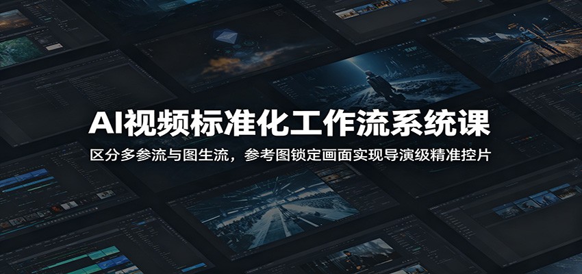 AI视频标准化工作流系统课：区分多参流与图生流，参考图锁定画面实现导演级精准控片-来友网创