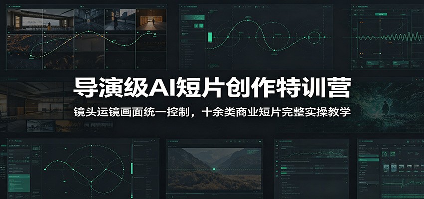 导演级AI短片创作特训营：镜头运镜画面统一控制，十余类商业短片完整实操教学（更新）-来友网创