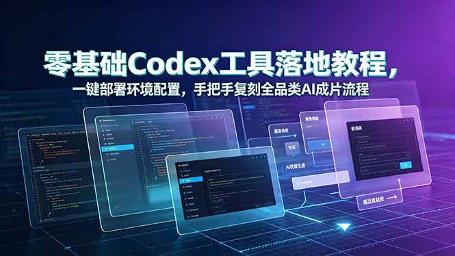 （19152期）零基础Codex工具落地教程，一键部署环境配置，手把手复刻全品类AI成片流程-来友网创