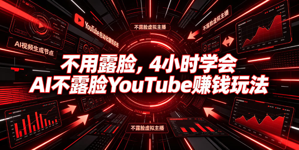 不用露脸，4小时学会AI不露脸YouTube賺钱玩法【原创双语字幕】-来友网创