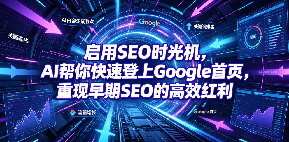 启用SEO时光机，AI帮你快速登上Google首页，重现早期SEO的高效红利【原创双语字幕】-来友网创