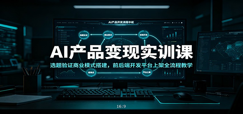 AI产品变现实训课：选题验证商业模式搭建，前后端开发平台上架全流程教学-来友网创