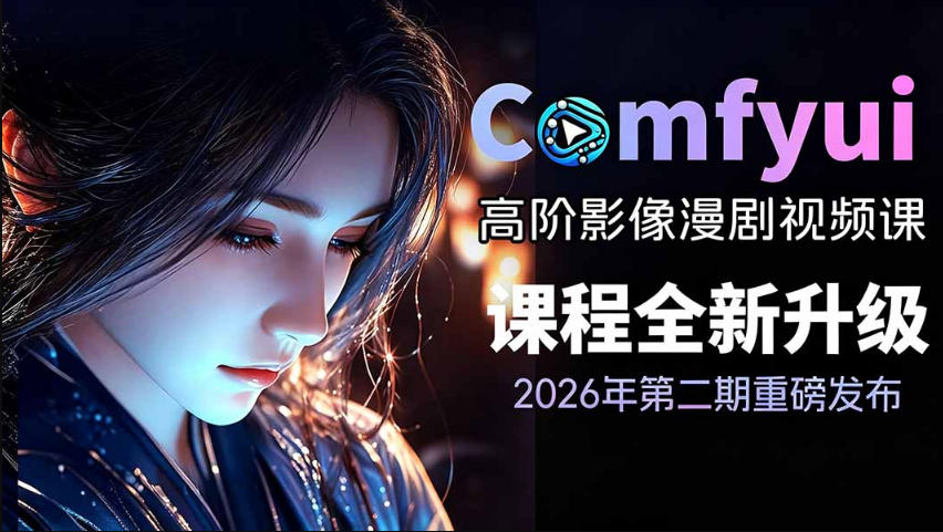 2026新版ComfyUI漫剧动画全流程实战课，0基础入门到进阶全流程动态漫，轻松实现流量变现-来友网创