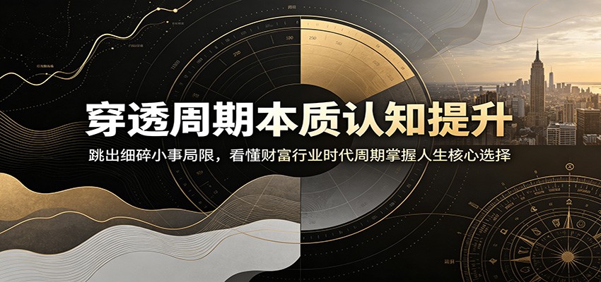 穿透周期本质认知提升：跳出细碎小事局限，看懂财富行业时代周期掌握人生核心选择-来友网创