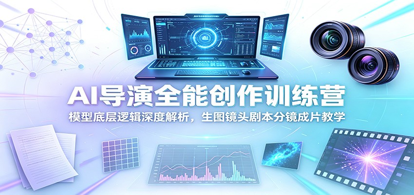 AI导演全能创作训练营：模型底层逻辑深度解析，生图镜头剧本分镜成片教学-来友网创