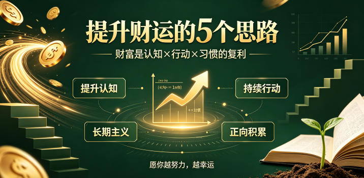 付费文章：提升财运的5个思路——财富是认知x行动x习惯的复利，愿你越努力，越幸运-来友网创