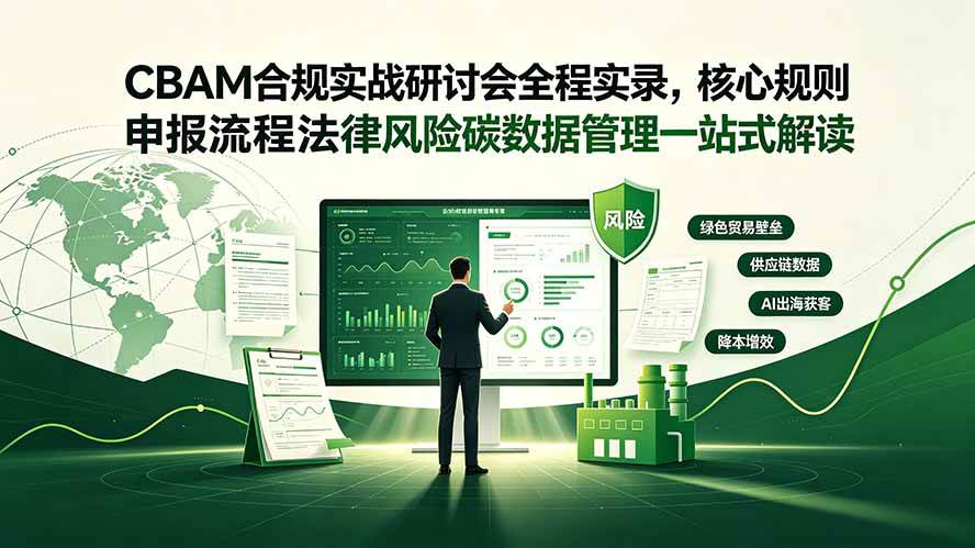 （19235期）CBAM合规实战研讨会全程实录，核心规则申报流程法律风险碳数据管理一站式解读-来友网创