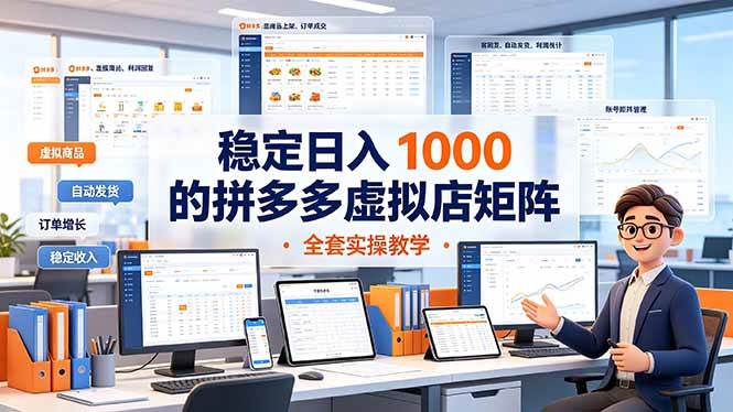 （19253期）稳定日入 1000 的拼多多虚拟店矩阵，全套实操教学-来友网创