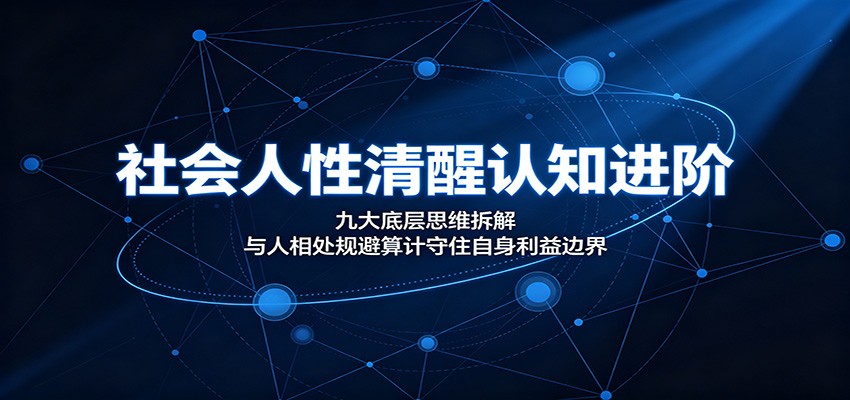 社会人性清醒认知进阶：九大底层思维拆解，与人相处规避算计守住自身利益边界-来友网创