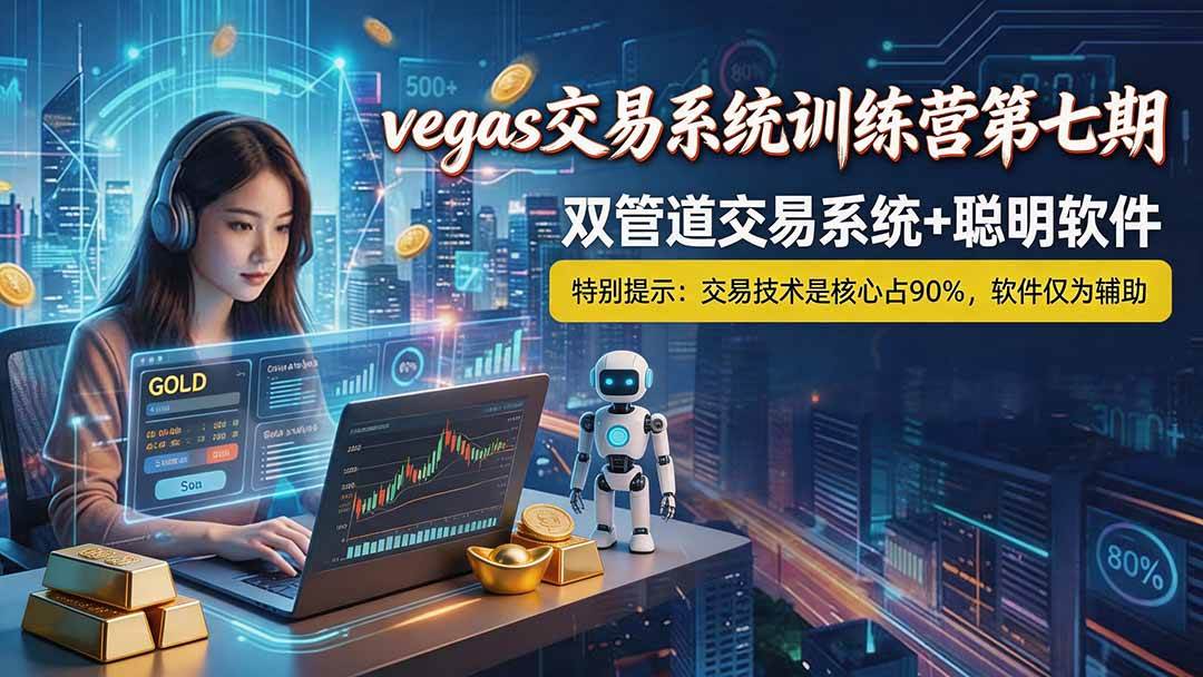 （19267期） 【3天学会手工单交易】Vegas交易技术+聪明软件，日赚50-1000U， 长期稳定，小白轻松上手-来友网创