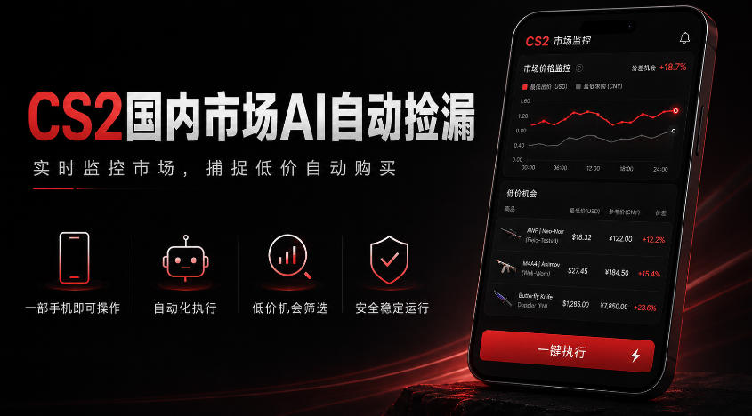 游戏市场AI自动监控，实时检测差价捡漏，简单轻松，日入300+【揭秘】-来友网创