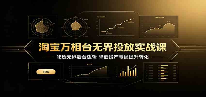 淘宝万相台无界投放实战课：吃透无界后台逻辑，降低投产亏损提升转化-来友网创