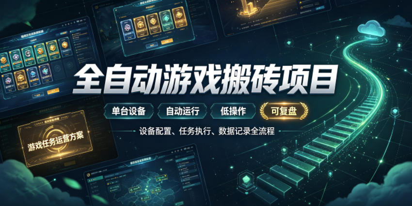 实现全自动游戏搬砖躺賺，每日稳定收益千元，近几年最稳，一台设备就能做！【揭秘】-来友网创