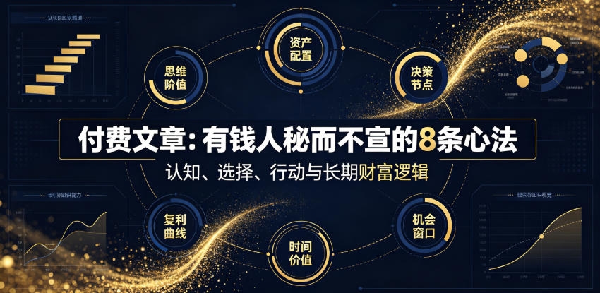 付费文章：有钱人秘而不宣的8条心法-来友网创