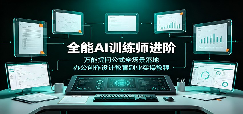 全能AI训练师进阶：万能提问公式全场景落地，办公创作设计教育副业实操教程-来友网创