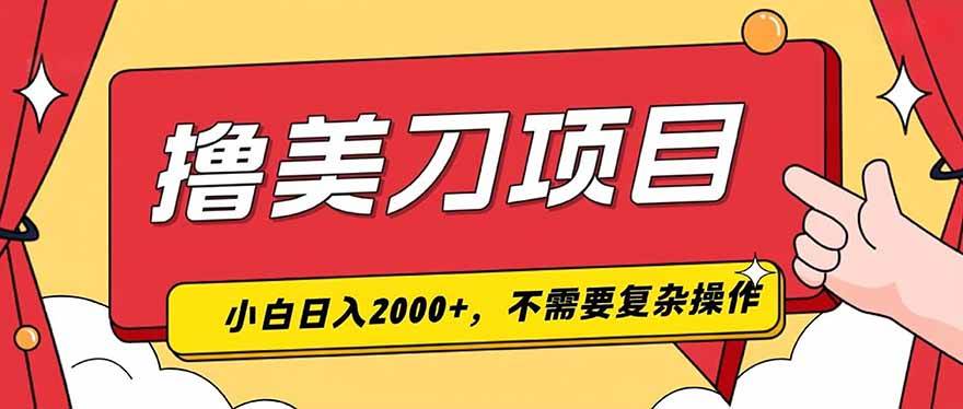 （19493期）撸美刀，单日收入2000+，小白可做-来友网创