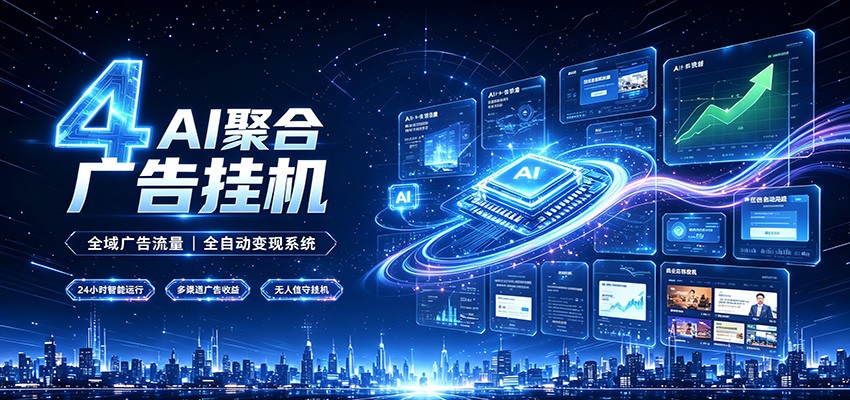 全域广告流量聚合，AI无人挂机稳赚佣金，打造长期稳定被动收入副业-来友网创