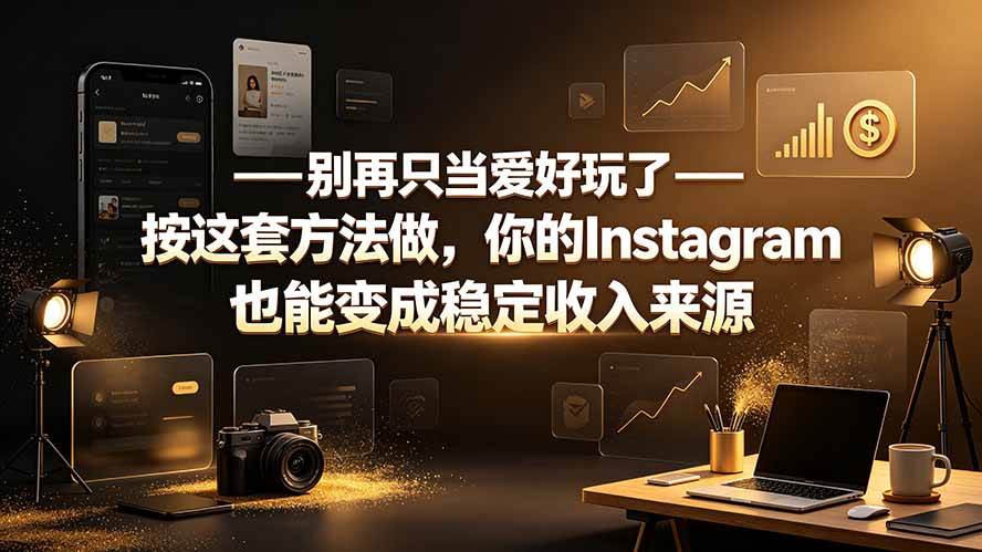 （19591期）别再只当爱好玩了——按这套方法做，你的Instagram也能变成稳定收入来源-来友网创