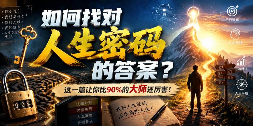 （19601期）付费文章：如何找对人生密码的答案？这一篇让你比90%的大师还厉害！-来友网创