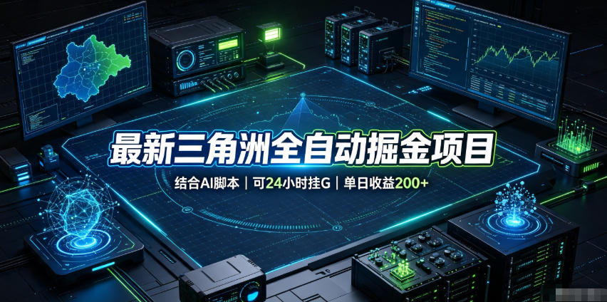 最新三角洲全自动掘金项目，结合AI脚本，可24小时挂G，单日收益200+【揭秘】-来友网创