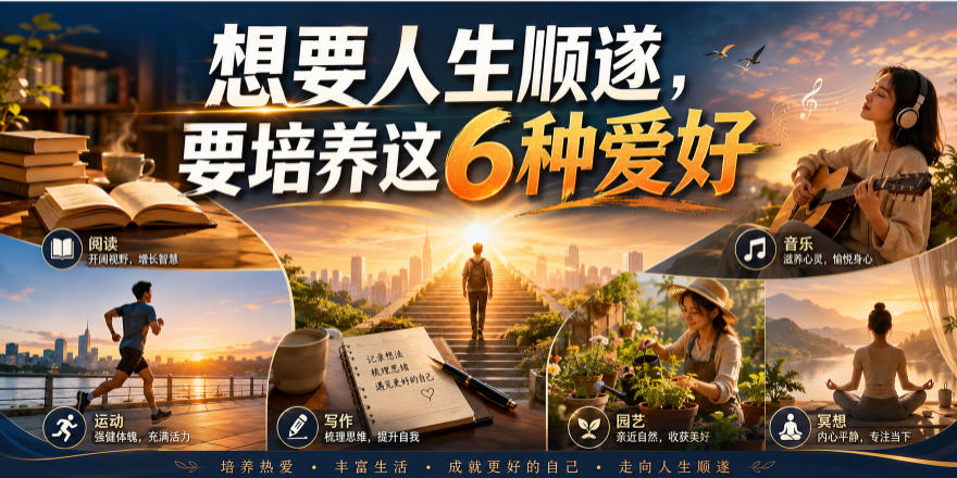 公众号付费文章：想要人生顺遂，要培养这6种爱好-来友网创