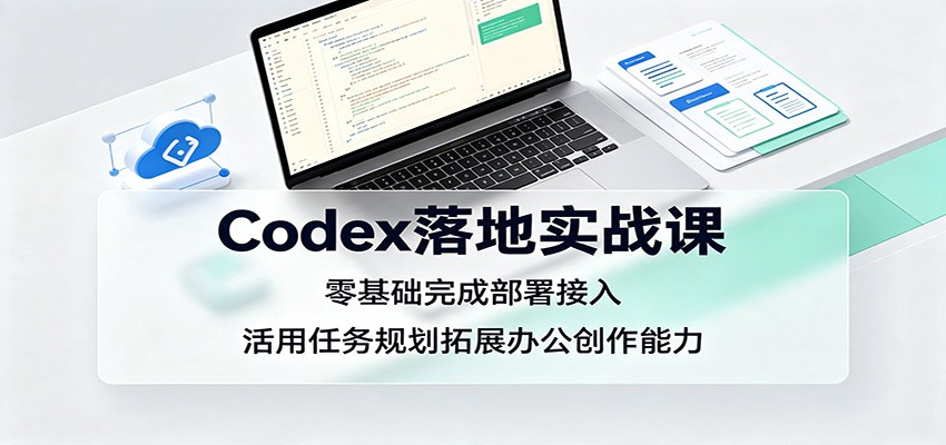 Codex落地实战课：零基础完成部署接入，活用任务规划拓展办公创作能力-来友网创