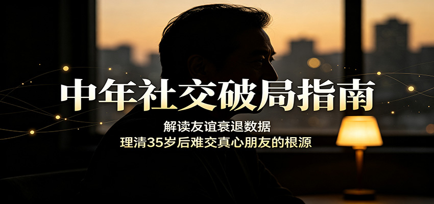 中年社交破局指南：解读友谊衰退数据，理清35岁后难交真心朋友的根源-来友网创