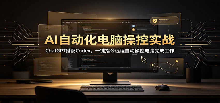 AI自动化电脑操控实战：ChatGPT搭配Codex，一键指令远程自动操控电脑完成工作-来友网创
