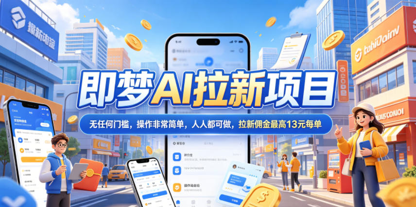 2026年即梦AI拉新项目最新玩法，无任何门槛，操作非常简单，人人都可做，拉新佣金最高13米每单（更新08月07日）-来友网创
