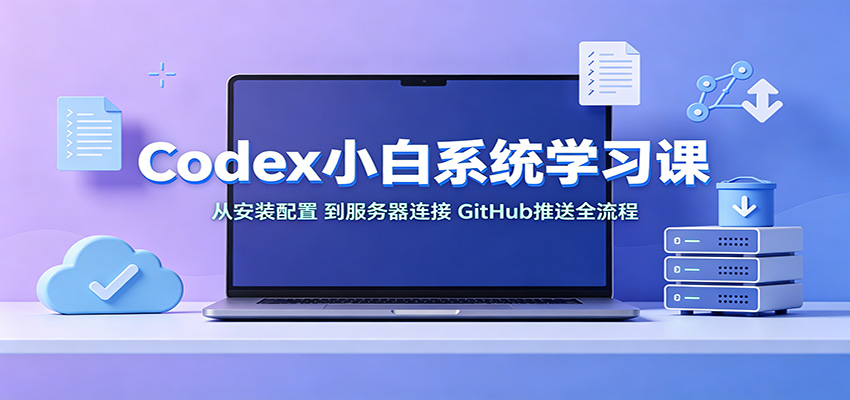 Codex小白系统学习课：小从安装配置，到服务器连接、GitHub推送全流程-来友网创