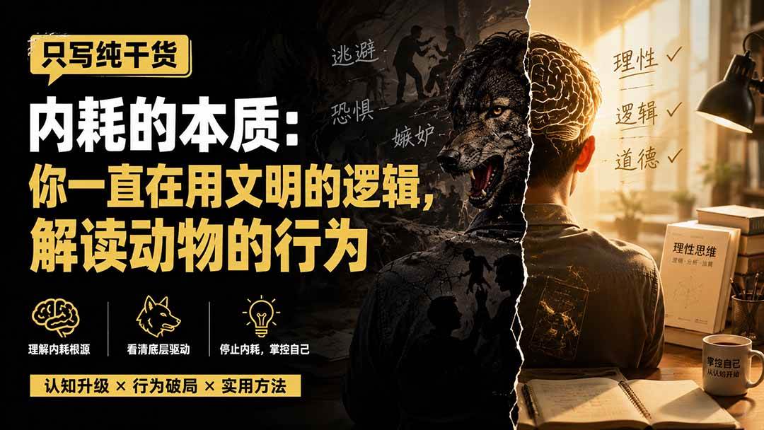 （19849期）付费文章：只写纯干货-内耗的本质：你一直在用文明的逻辑，解读动物的行为-来友网创